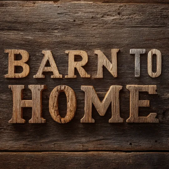 convert pole barn to house barn to home transformation barndominium conversion concept wood sign