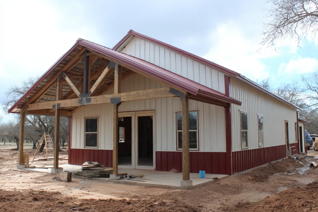 Large Post Frame Barndominium Shell Construction