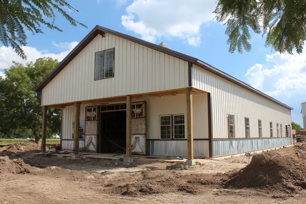 Residential Post Frame Barndominium Home Build